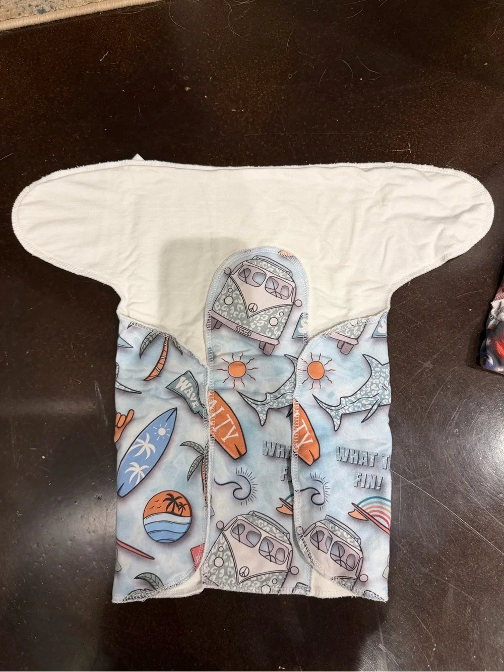 Two Little Pline Stretchy Preflat- Beach Print